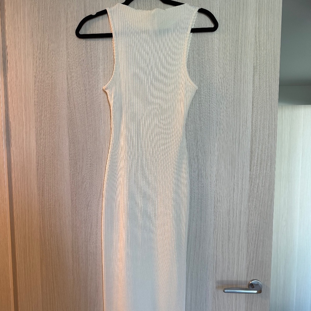 High Neck Ribbed Bodycon Dress Never Worn